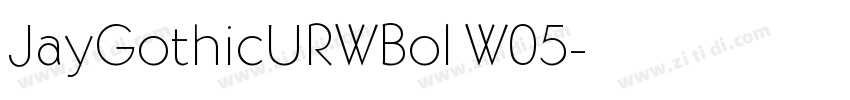 JayGothicURWBol W05字体转换